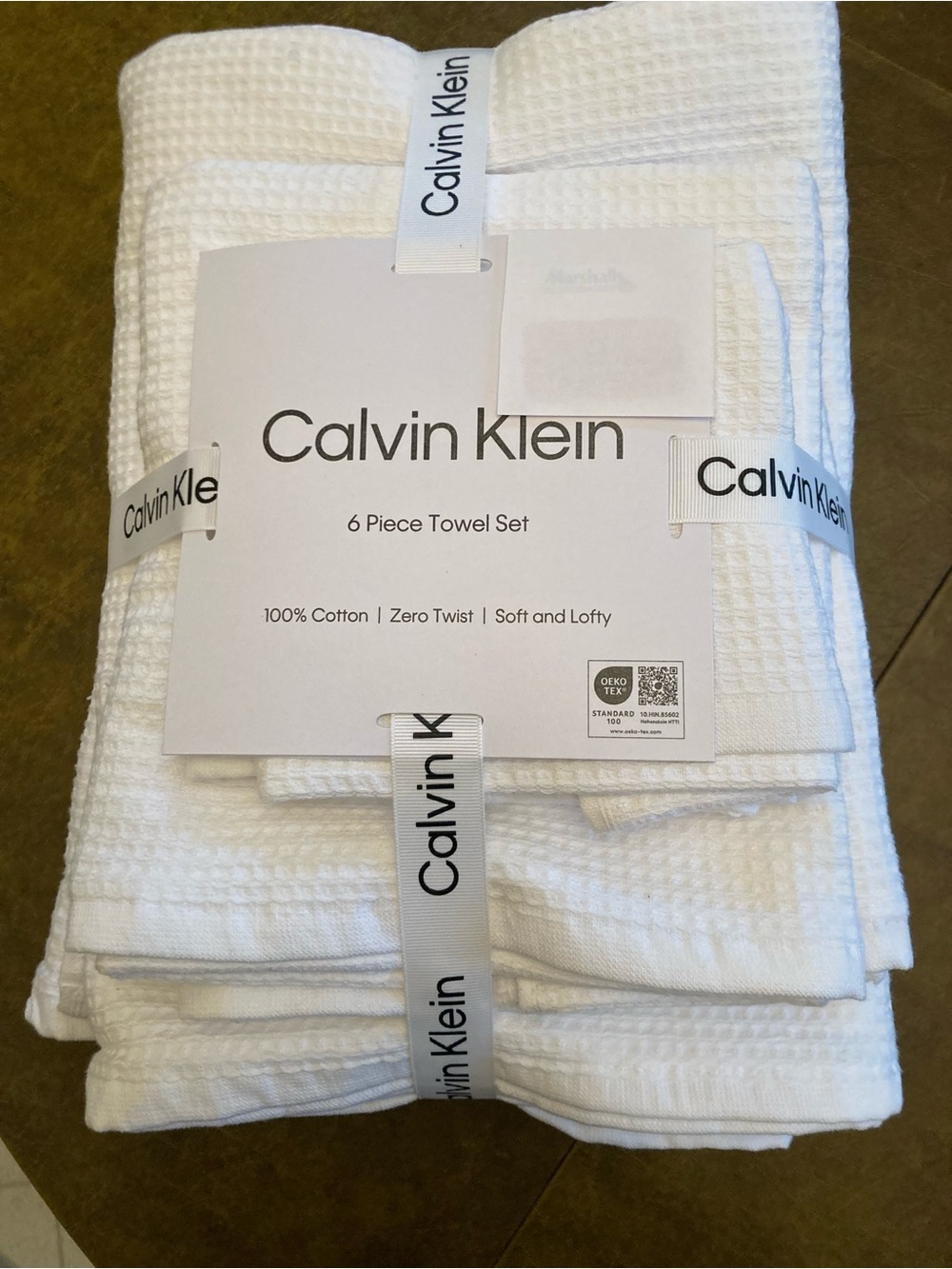 CK Eternity 6 Piece Towel Set 100% Cotton